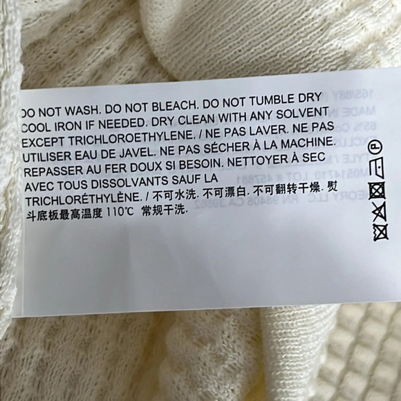 Theory Bristol Waffle Ruffle Trim Knit Top in Ivory - NWOT - Size Medium - Picture 8 of 8